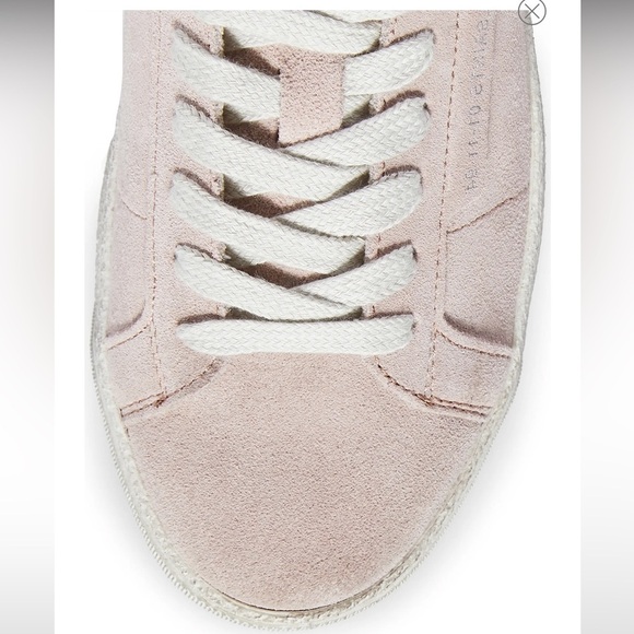 All Saints sheer suede lace up sneakers Sz 6 in Dirty Pink new - Picture 4 of 16
